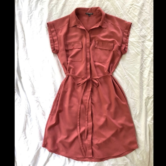 express button down dress